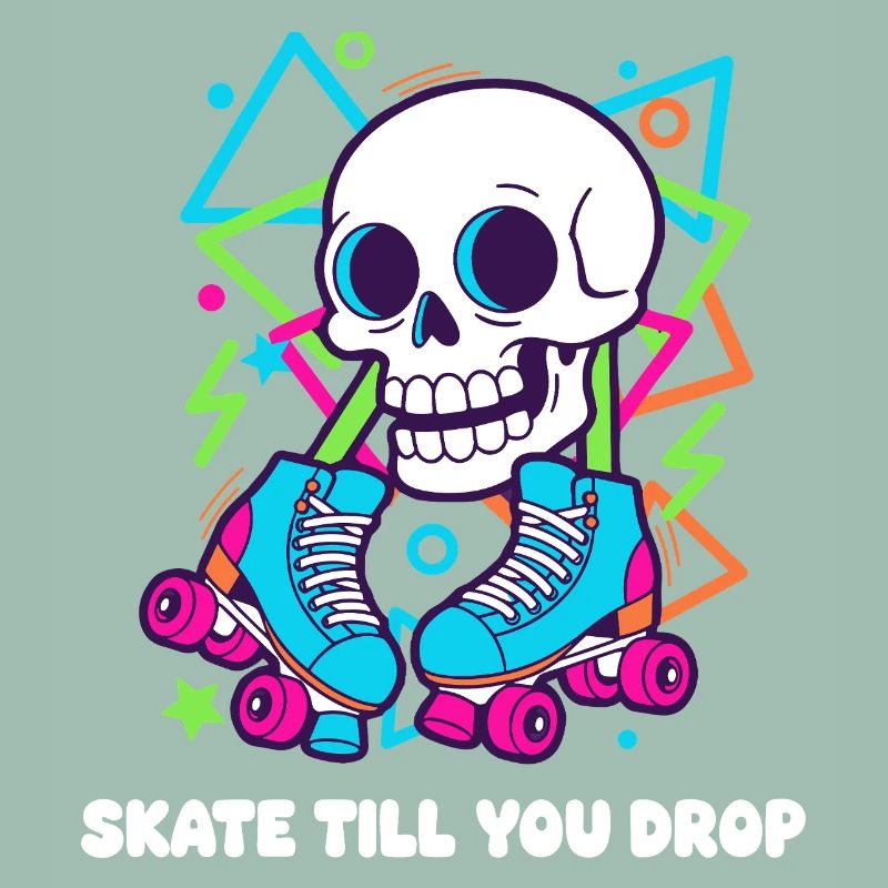 Skelett Roller Neon Groove