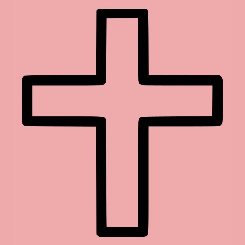 Thick Cross Outline Comic Icon