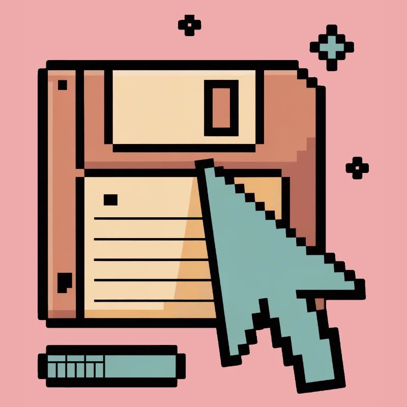 Floppy Disk Retro Internet