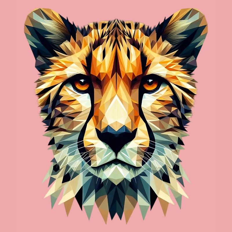 Guépard polygonal
