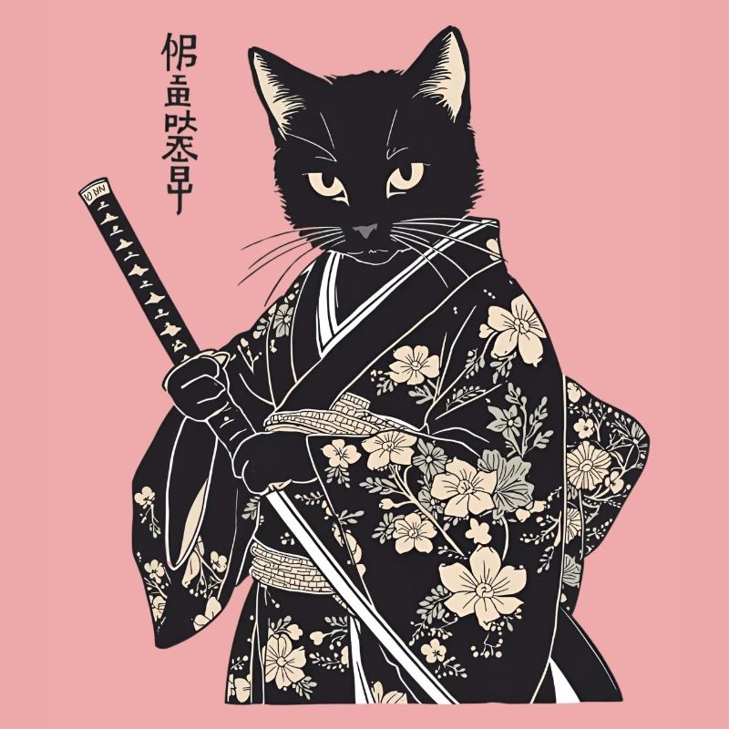 Samurai Katze – moderner japanischer Style