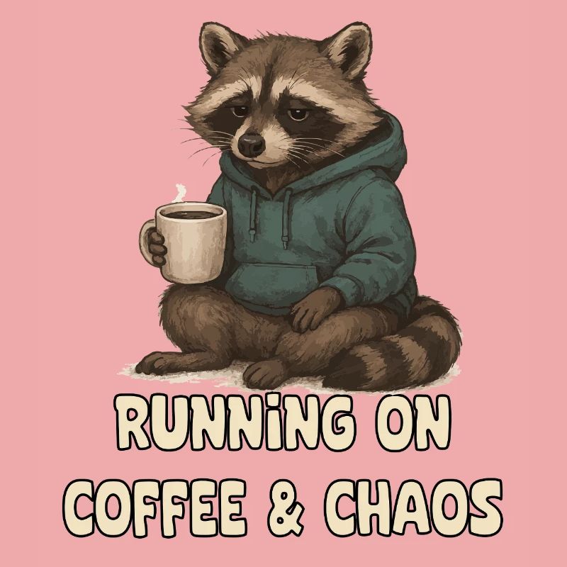  Waschbär mit Kaffee