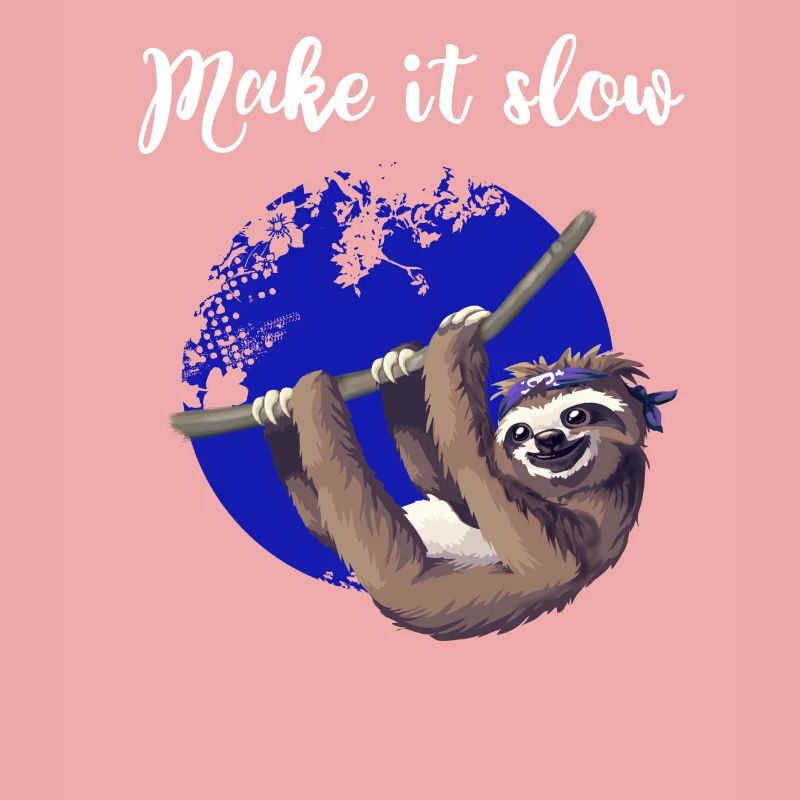 sloth make it slow Faultier langsam Nerd pc chill