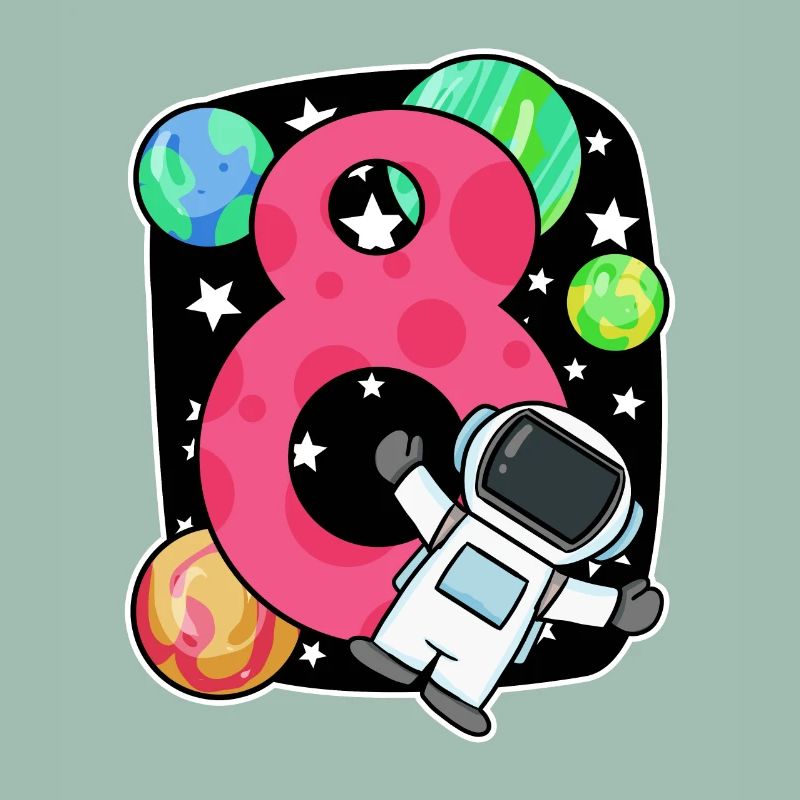 8e anniversaire 8 ans jeune astronaute de l’espace