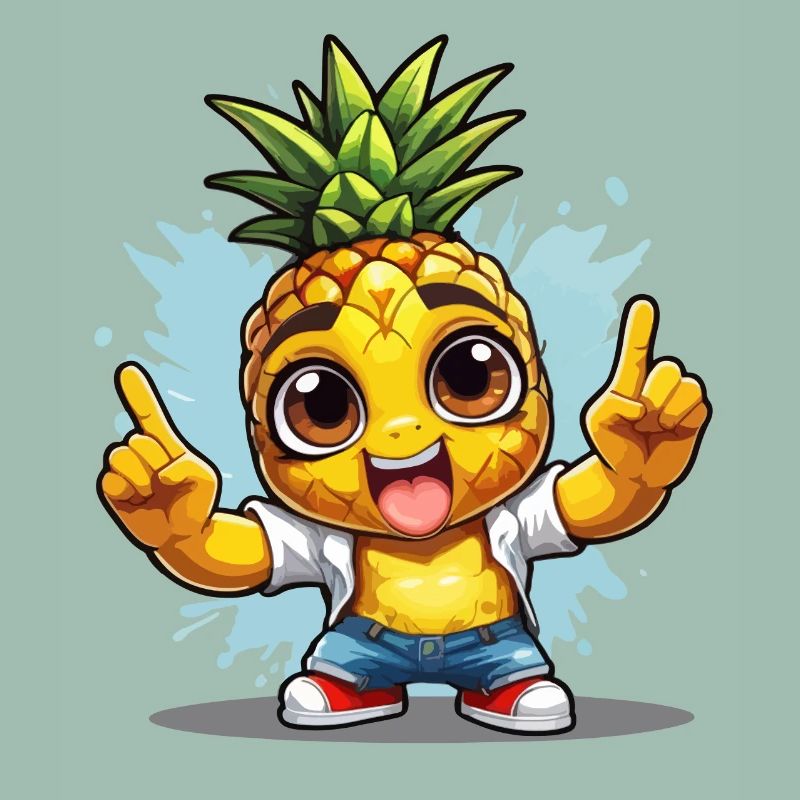 Pineapple with a good mood