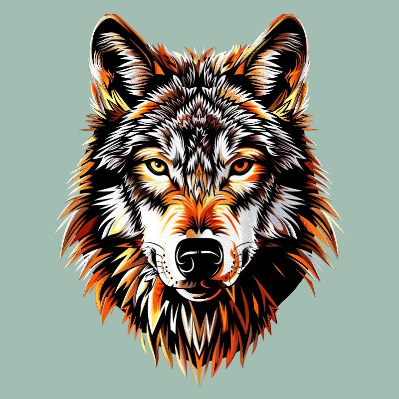 Loup Motif Loups Wolf Pack Gris Wolfhound Wolf