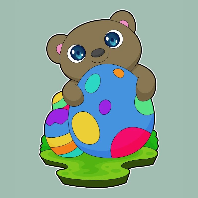 Bear Easter Easter Eggs