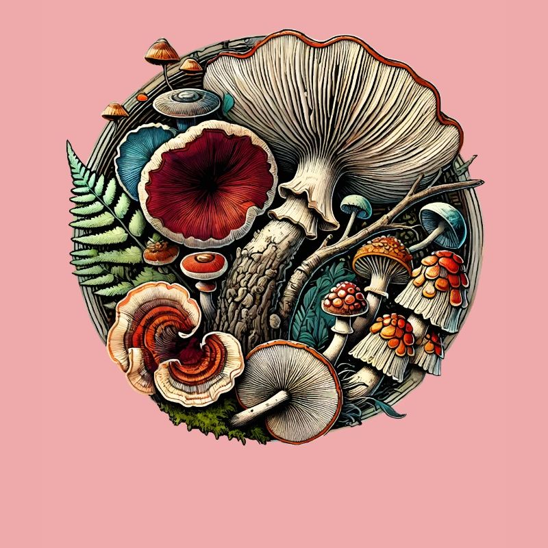 Conception complexe de champignons et d’éléments forestiers