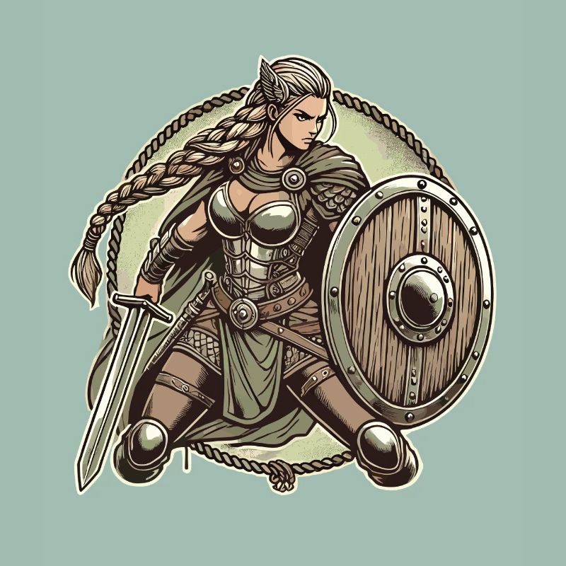 Guerrier avec bouclier et épée