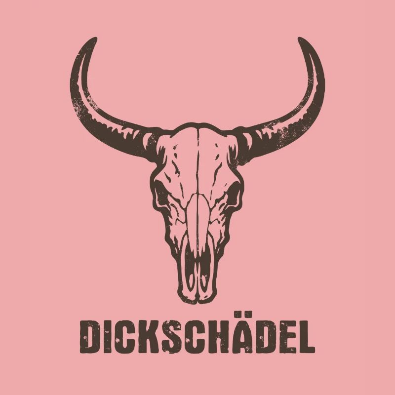 Stierkopf Schädel mit Hörnern - Dickschädel