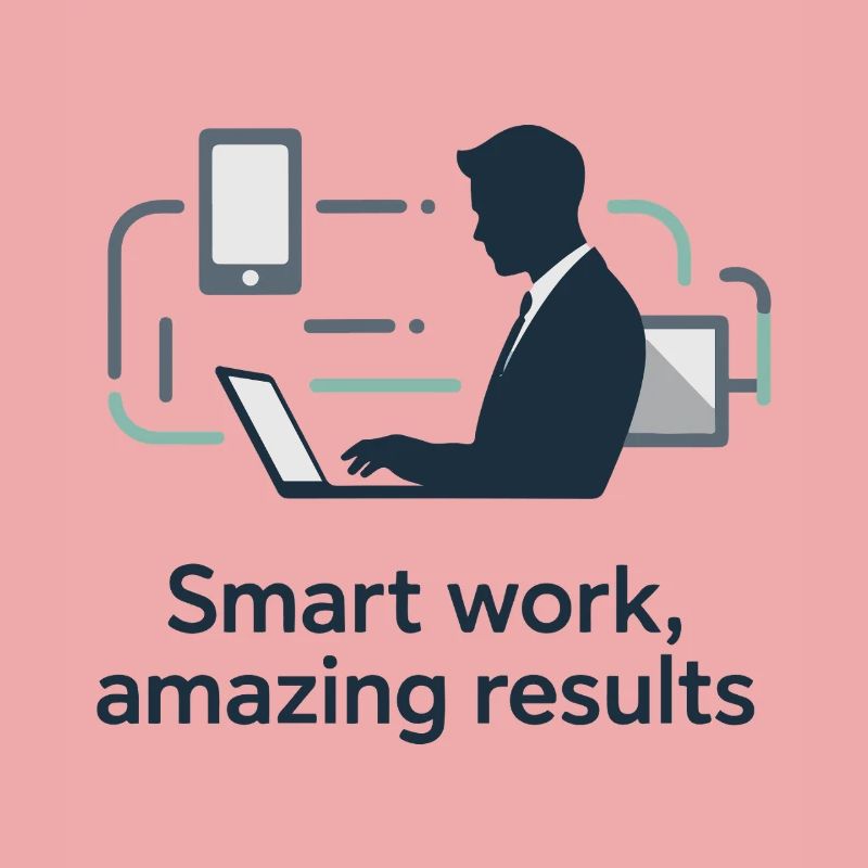 Silhouette de la technologie Smart Work