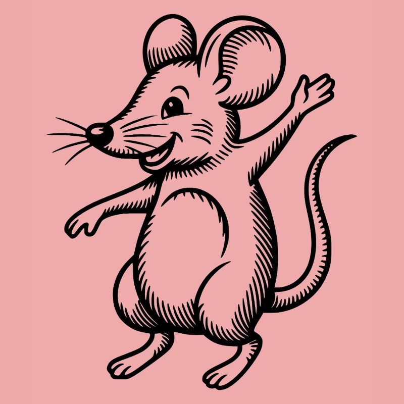 Mouse Dancing Jumping Laughing Jumping Waving Celebrating