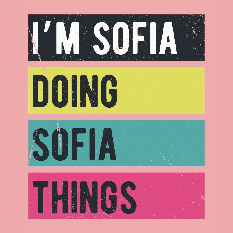 Ich bin Sofia und mache Sofia-Dinge in Retro-Farben