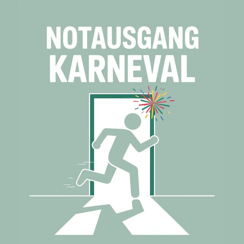 Expression amusante du carnaval de sortie d’urgence