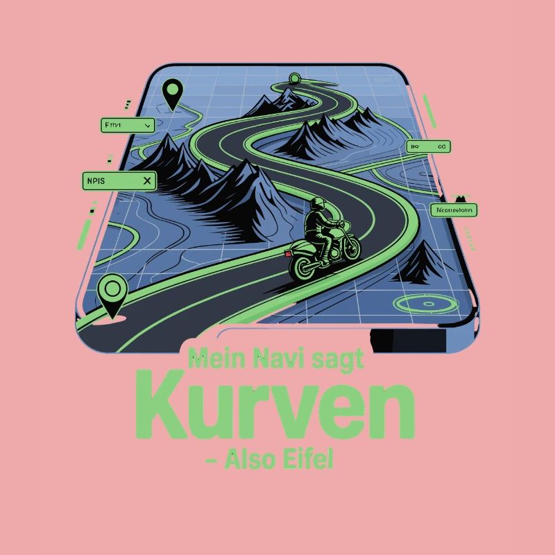 My navigation system says curves so Eifel motorcycle saying