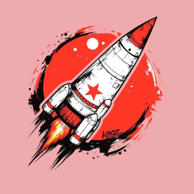 Crimson Rocket Splash-Artwork