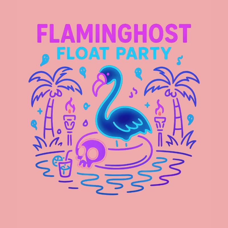 Flaminghost Float Party Piscine d’Halloween