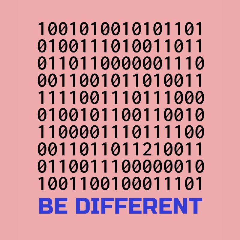 Be Different: Binäres Muster mit Botschaft