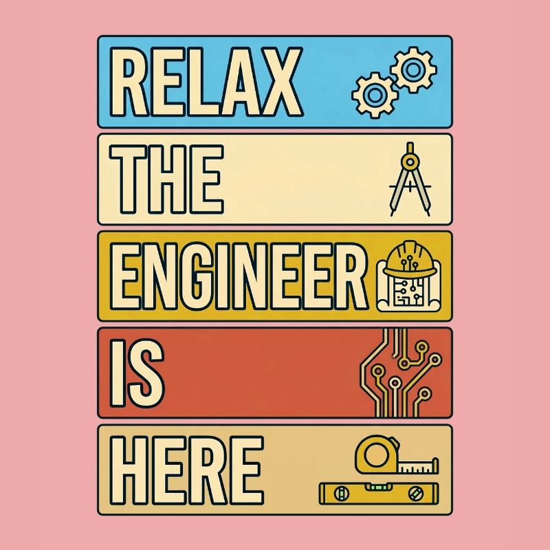 Relax The Engineer Is Here Retro Geschenk