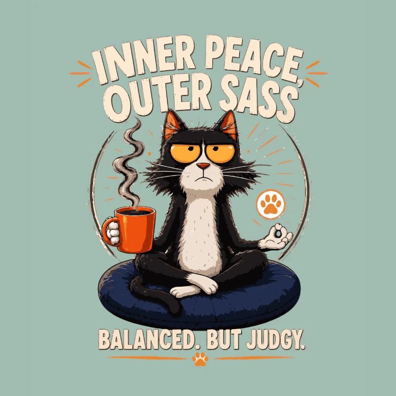 Inner Peace Outer Sass Cat