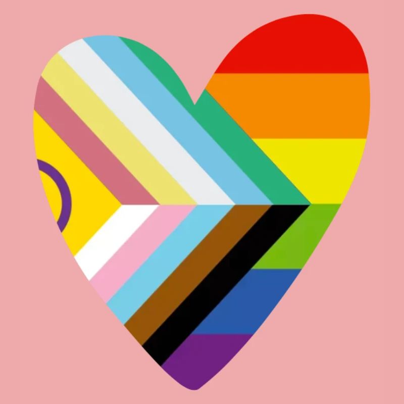 🌈 Cœur – Drapeau Progrès, Fierté & Handicap