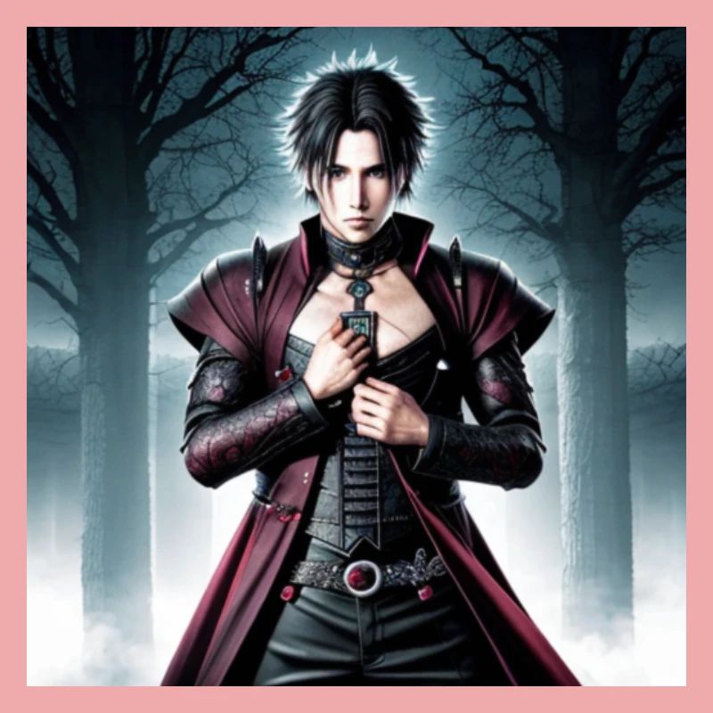 Gothic Vampirheld im Mantel