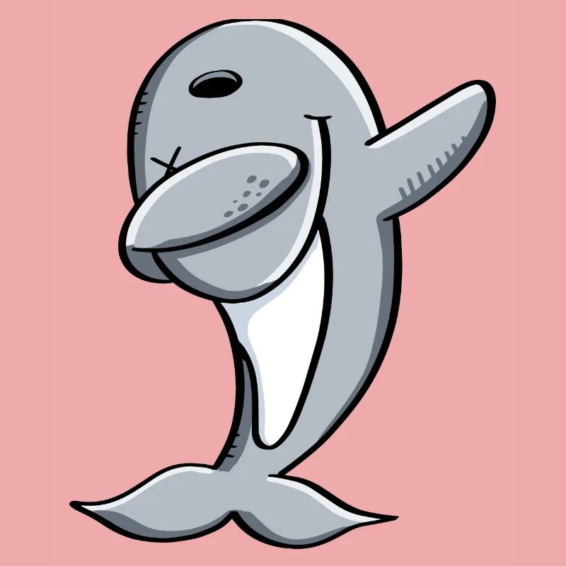 Delfin makes Dab Dance - Dabbing - Dolphin - Comic