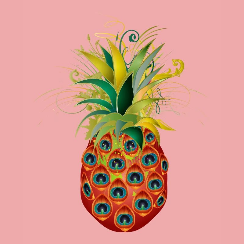 extraordinary pineapple from peacock eye feathers