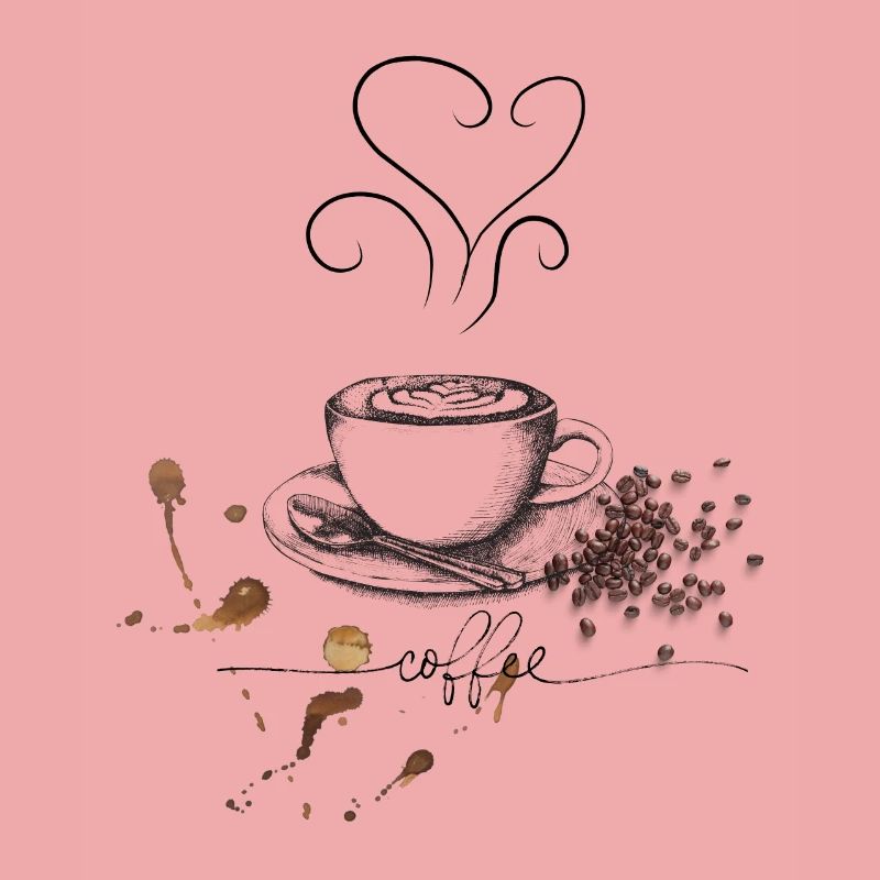 Kaffeetasse und Bohnen Design