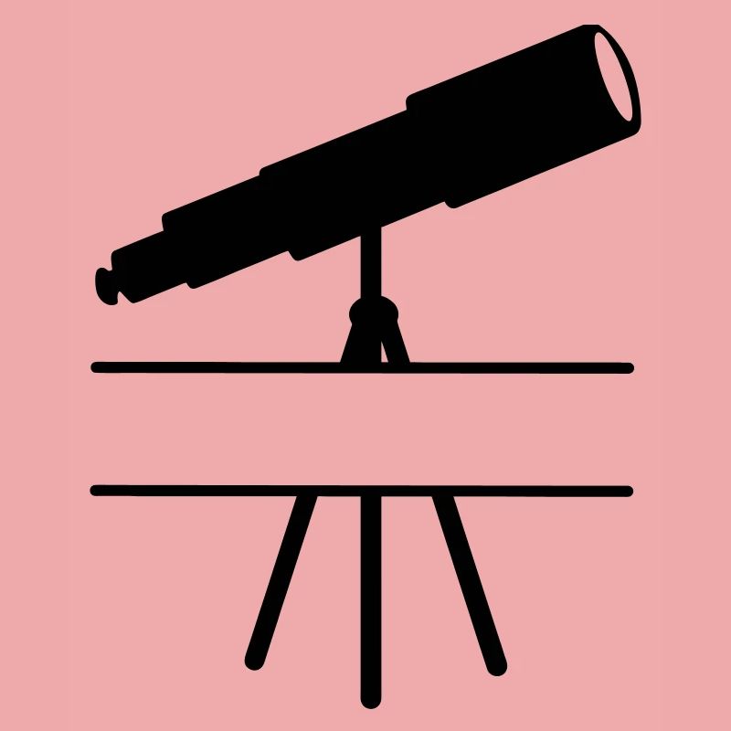 Teleskop-Schattenbild mit Leerzeichen oder Balken