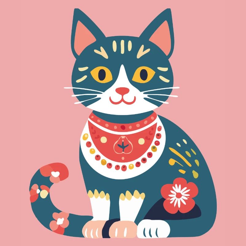 chaton folklorique mignon