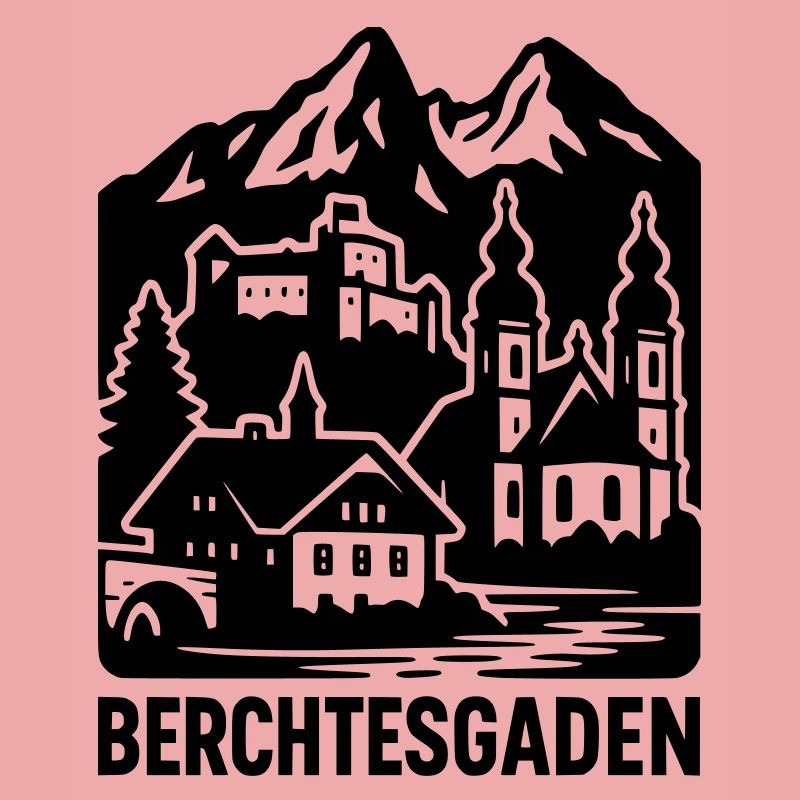 Silhouette de Berchtesgaden Point de repère