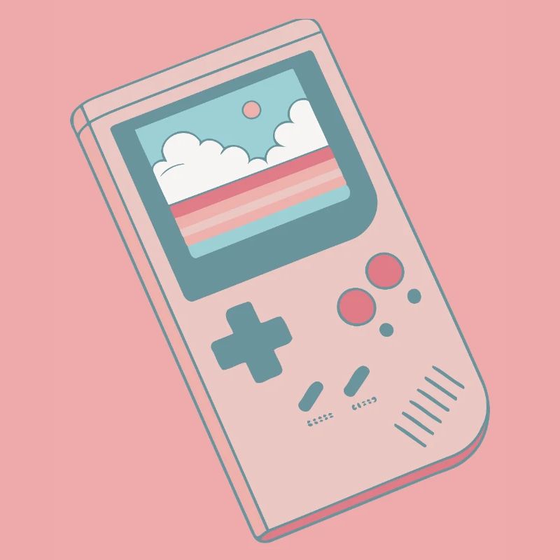 Console rétro pastel
