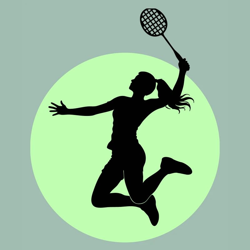 Badminton Player Silhouette – Smash Power