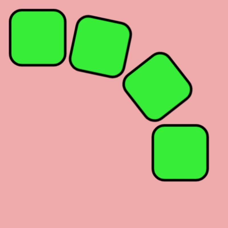 Grüne Quadrate Sequenz