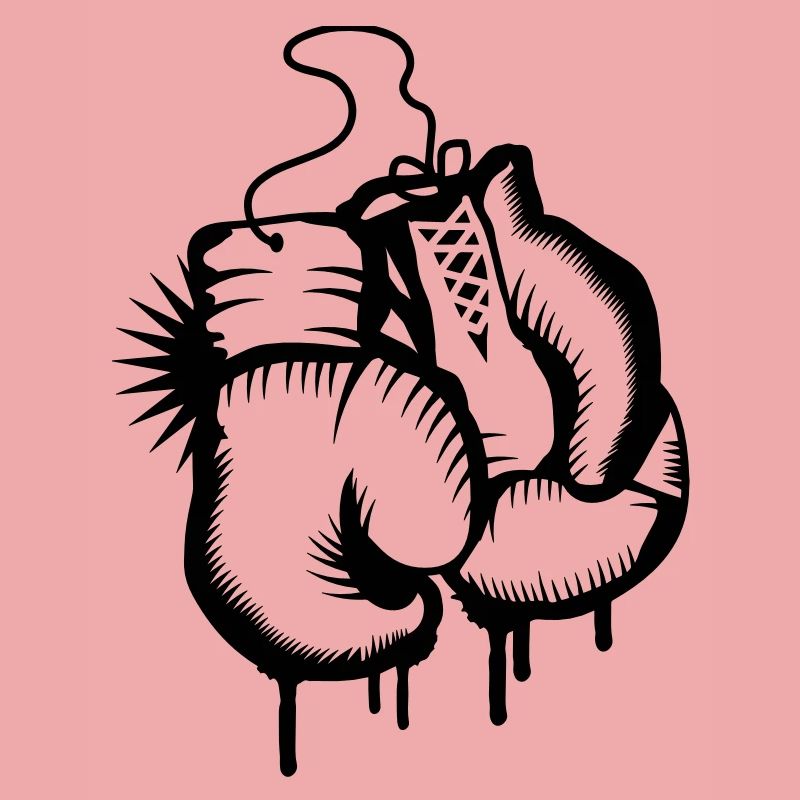 Deux gants de boxe dans le style de graffiti