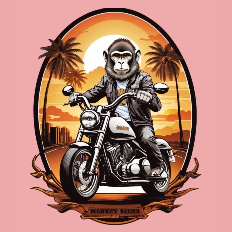 Affe auf Motorrad