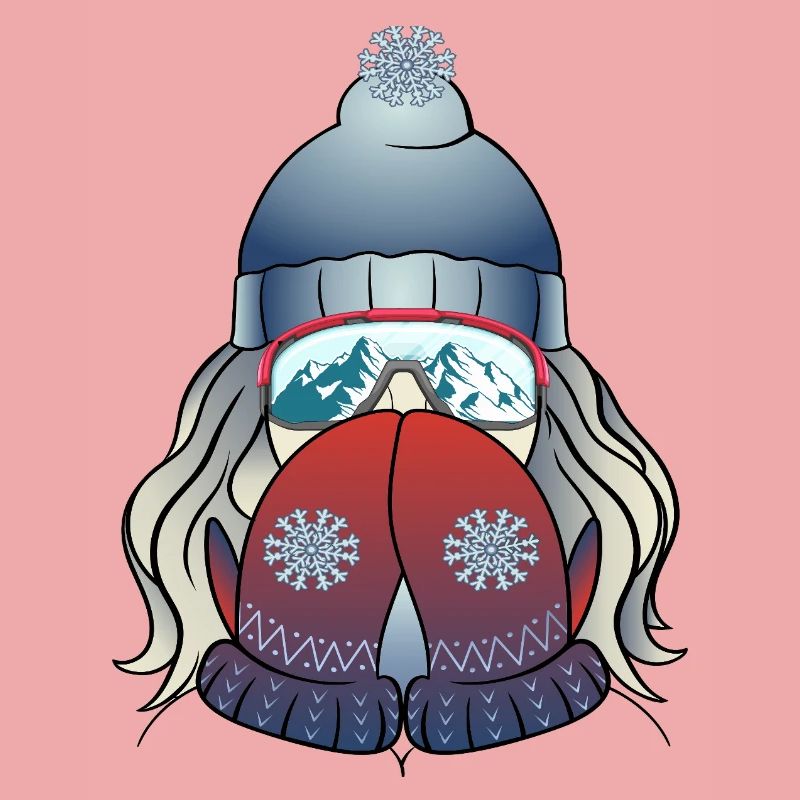    	 Wintermädchen mit Schneeflocke