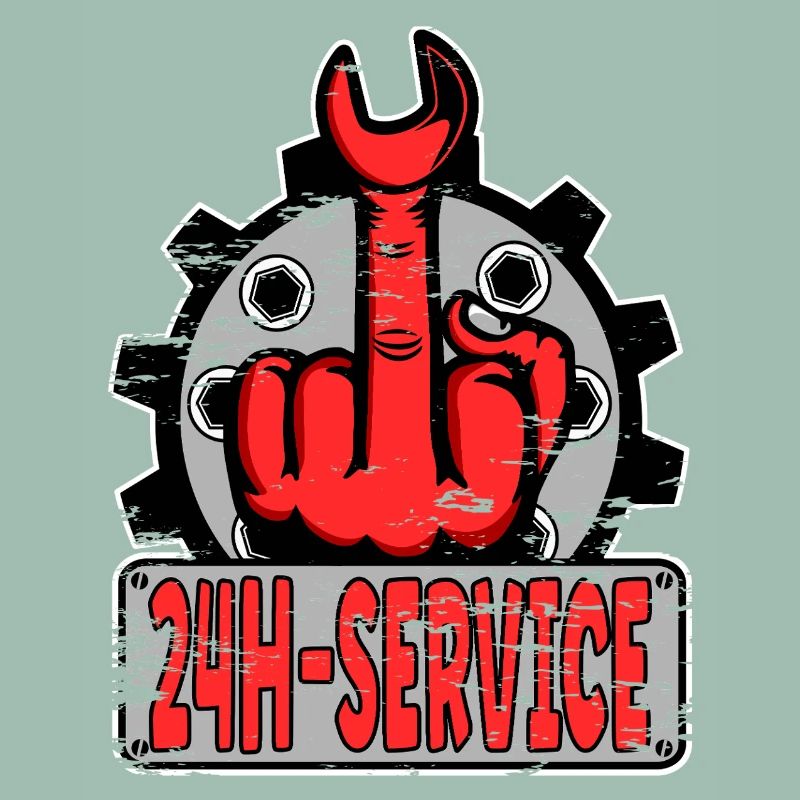 Mittelfinger Stinkerfinger 24h Service Design Rot