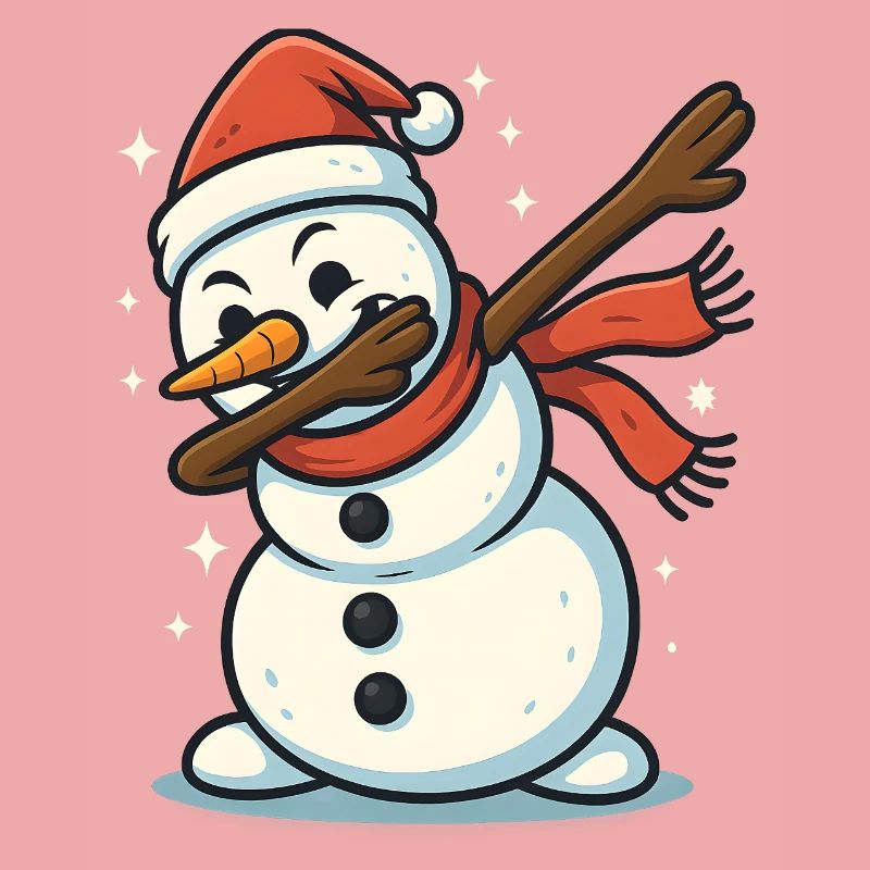 Dabbing Schneemann Dab