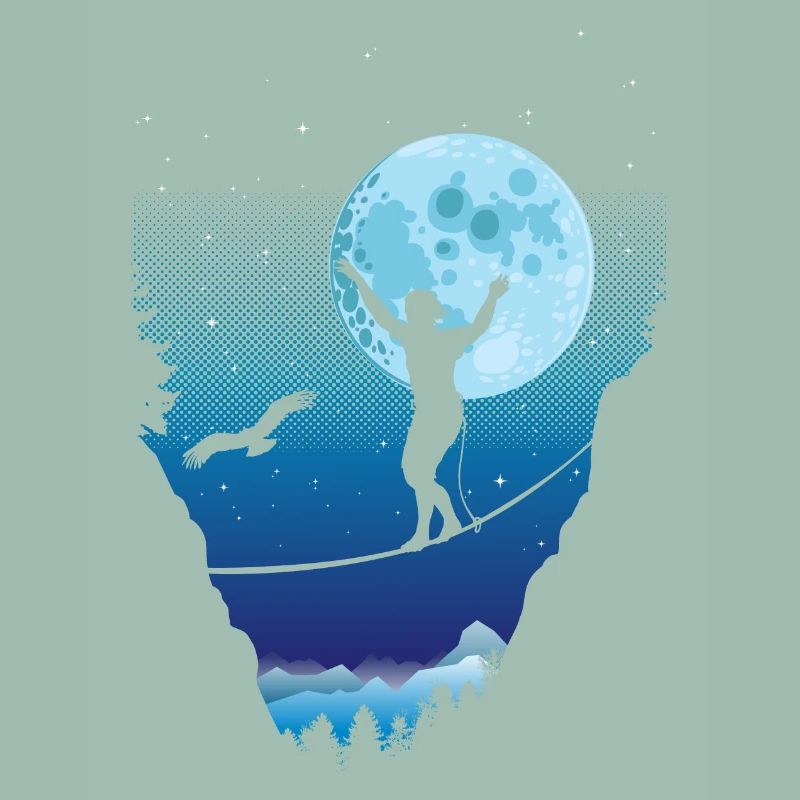 Moonlight slackline