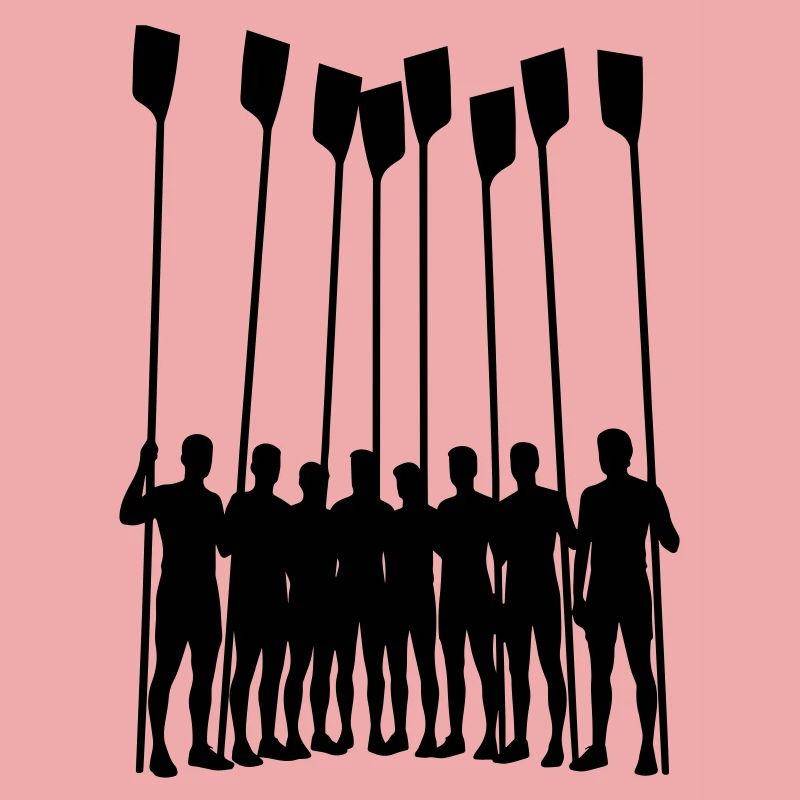 Équipe d’aviron Silhouette – Huit avec sangles | Ramer