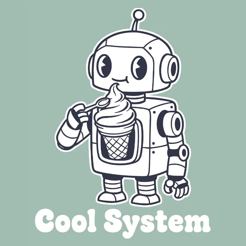 Roboter mit Eiscreme