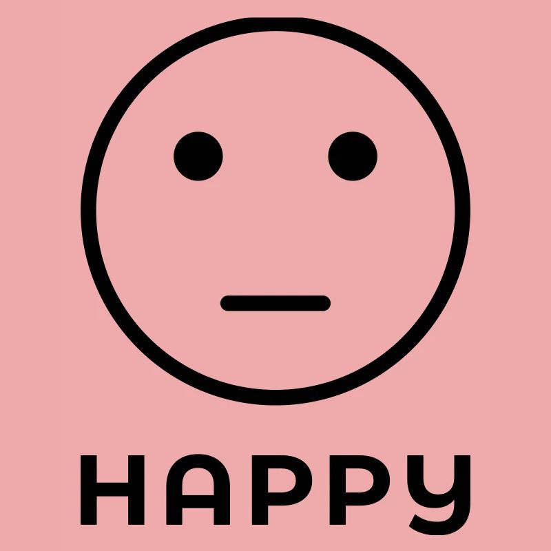 "HAPPY" Neutral Face
