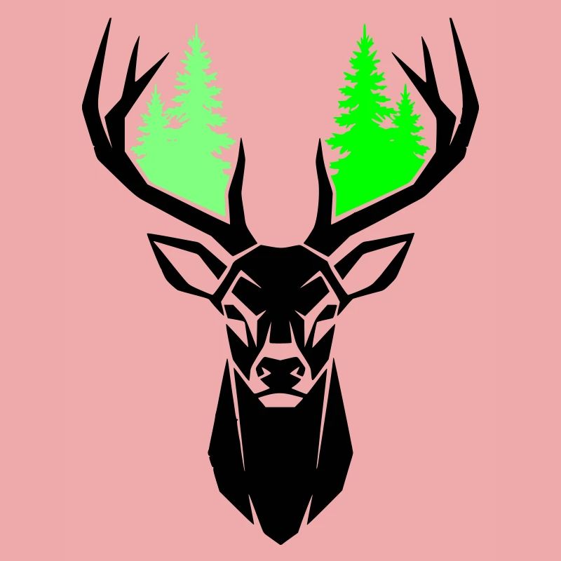 Deer Head Fir Trees Natural Green