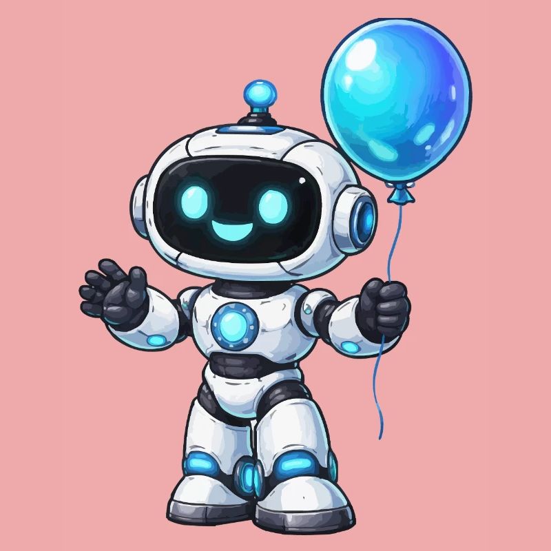 Kleiner Roboter mit Ballon
