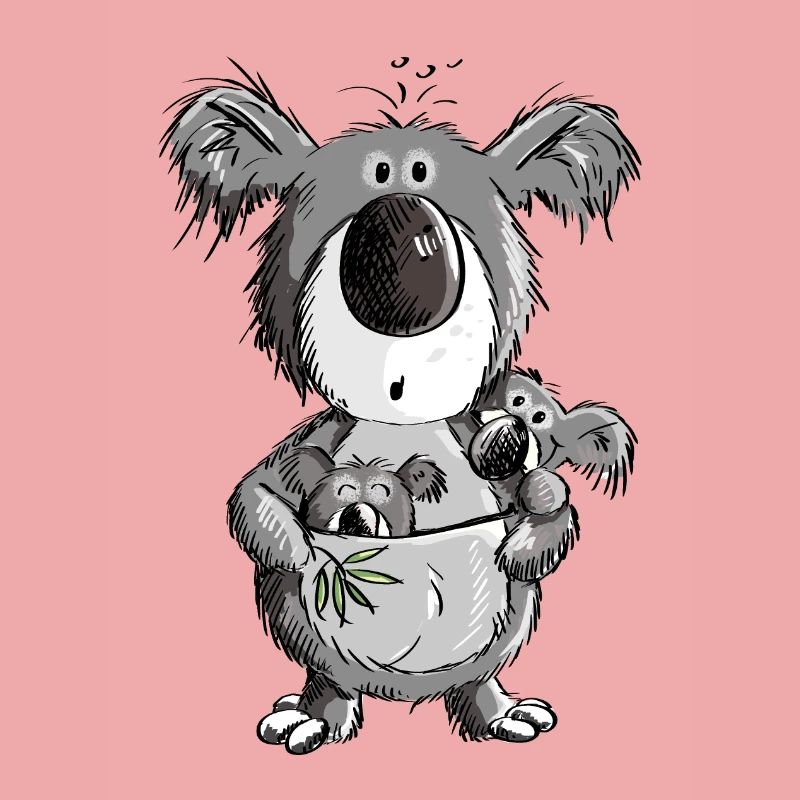 Süßer Koala Bär mit Kindern Comic