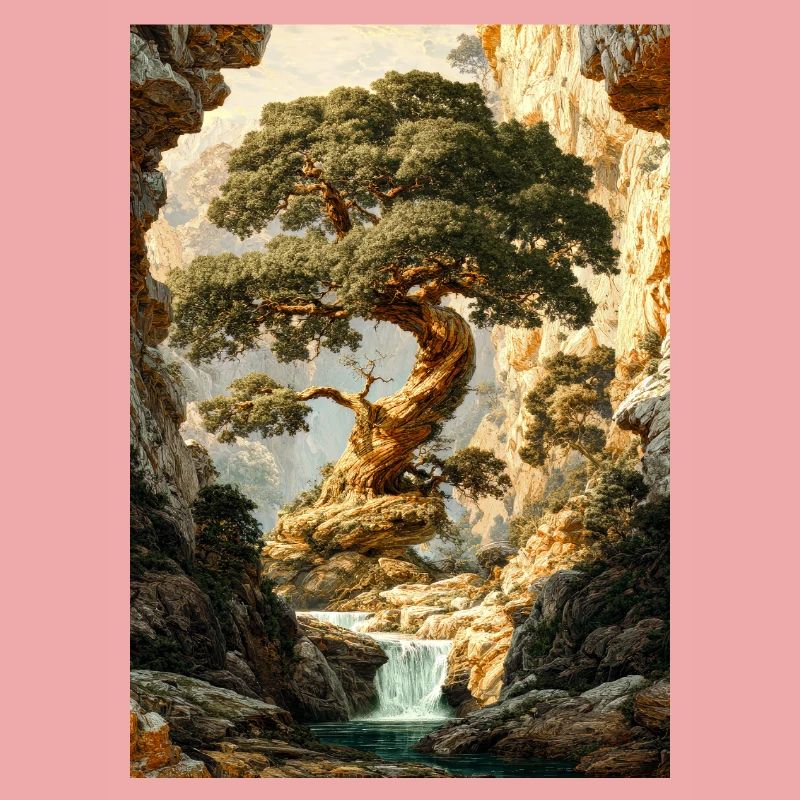 Ancient Tree in Canyon Falls