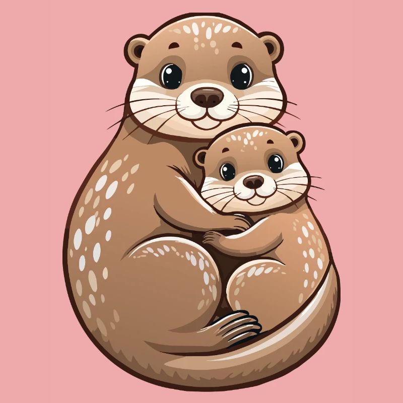 Mutterotter mit Jungtier