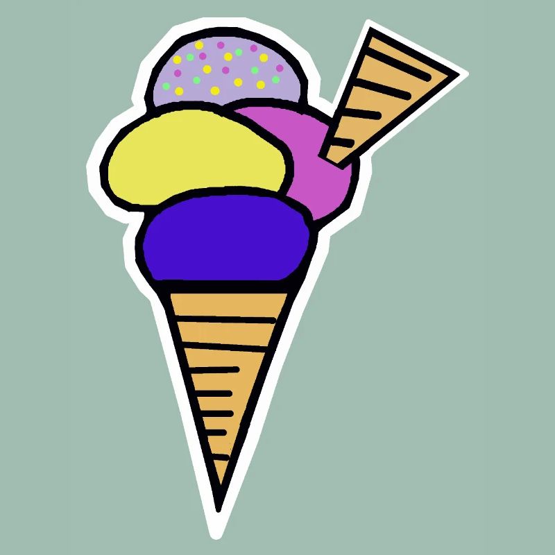 Eiswaffel Eiscreme Eis Kinder Retro
